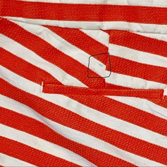 J. Crew Textured Orange White Stripe Shorts - Picture 10 of 10